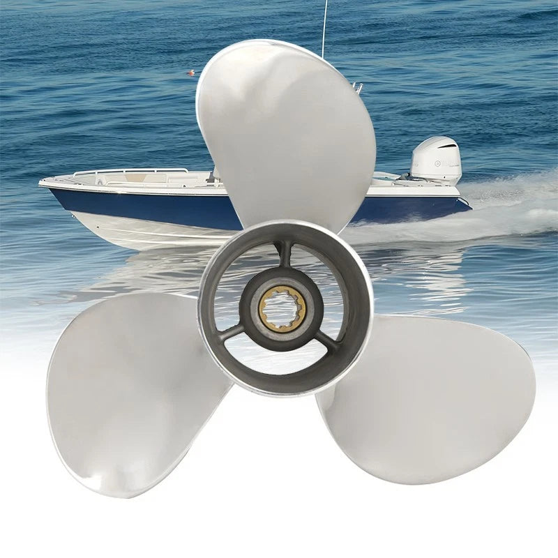 9.25 x 11 Stainless Steel Outboard Prop for Suzuki 8-20HP (10 Spline, RH)