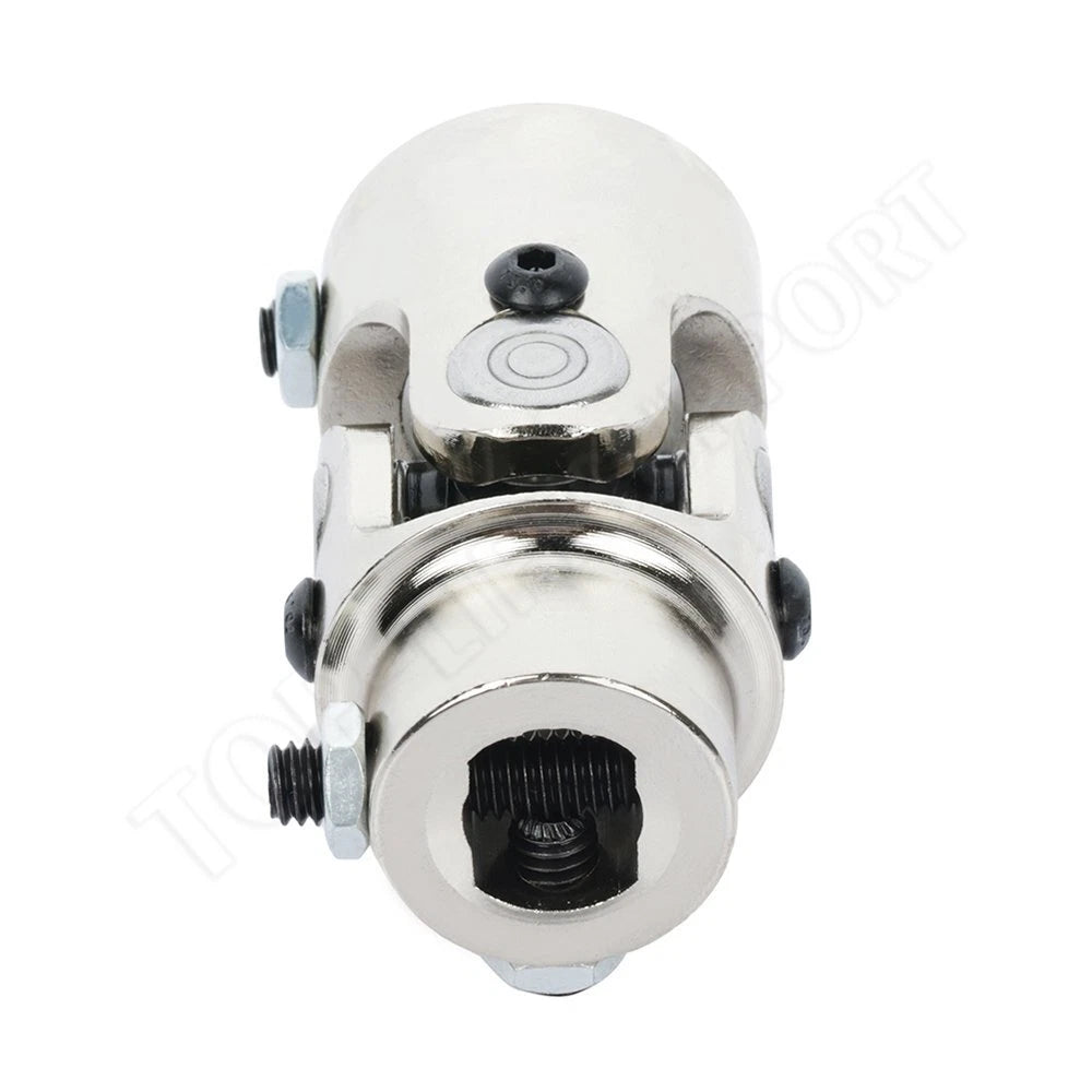 Chrome Universal Steering Shaft U Joint Coupler for Various Models