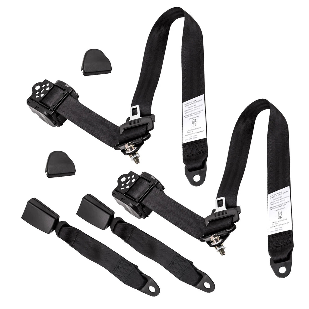 2x Safety Belt 3 Point Retractable Seat Belt for Jeep Wrangler CJ YJ 1982-1995