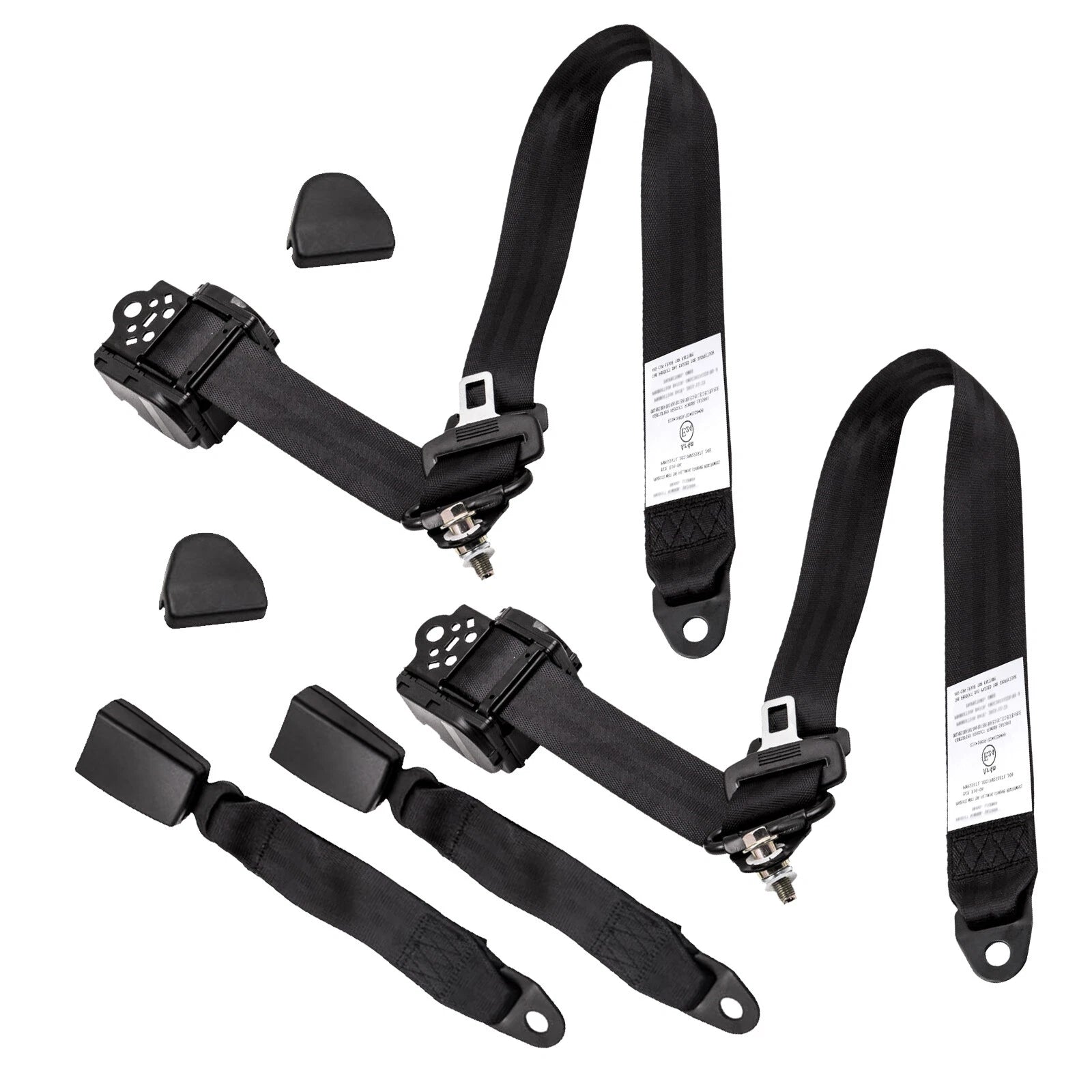 2x Safety Belt 3 Point Retractable Seat Belt for Jeep Wrangler CJ YJ 1982-1995