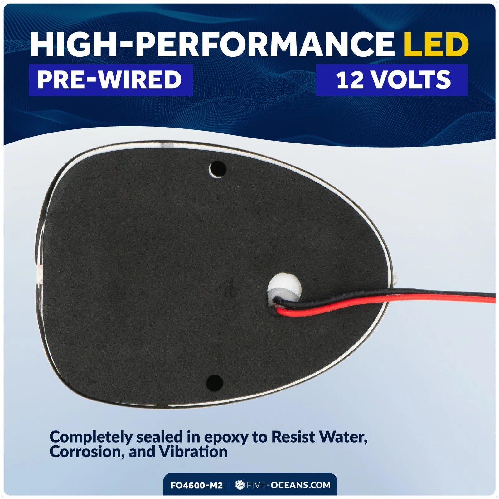 2-Pack LED Docking Lights for Marine (IP66, FO4600-M2)