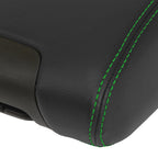 Leather Console Armrest Cover for Jeep Wrangler (2011–2017) Green Stitch