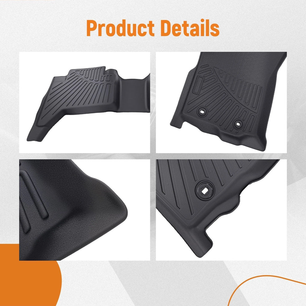 Set of 4 Waterproof Carpet Floor Mats for Toyota Tacoma Double Cab (2018–2023)
