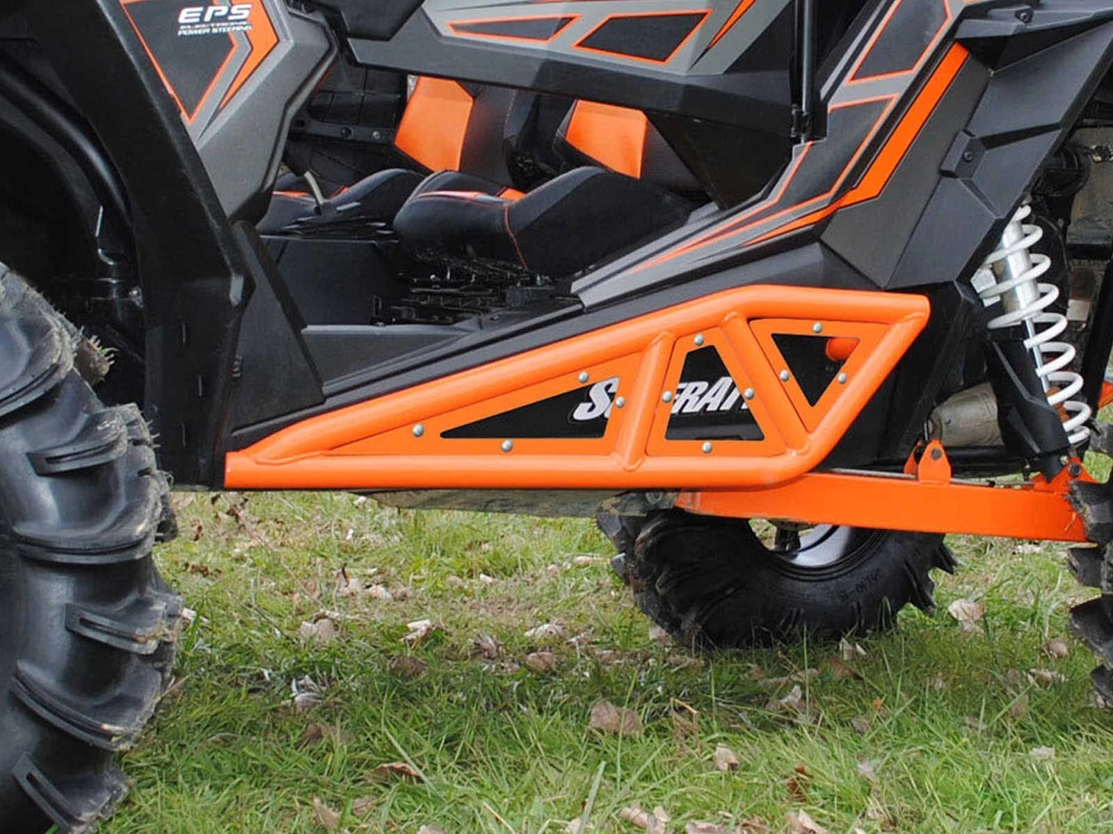 Heavy Duty Rock Slider Nerf Bars for Polaris RZR S 1000 (2014–2023) - Orange