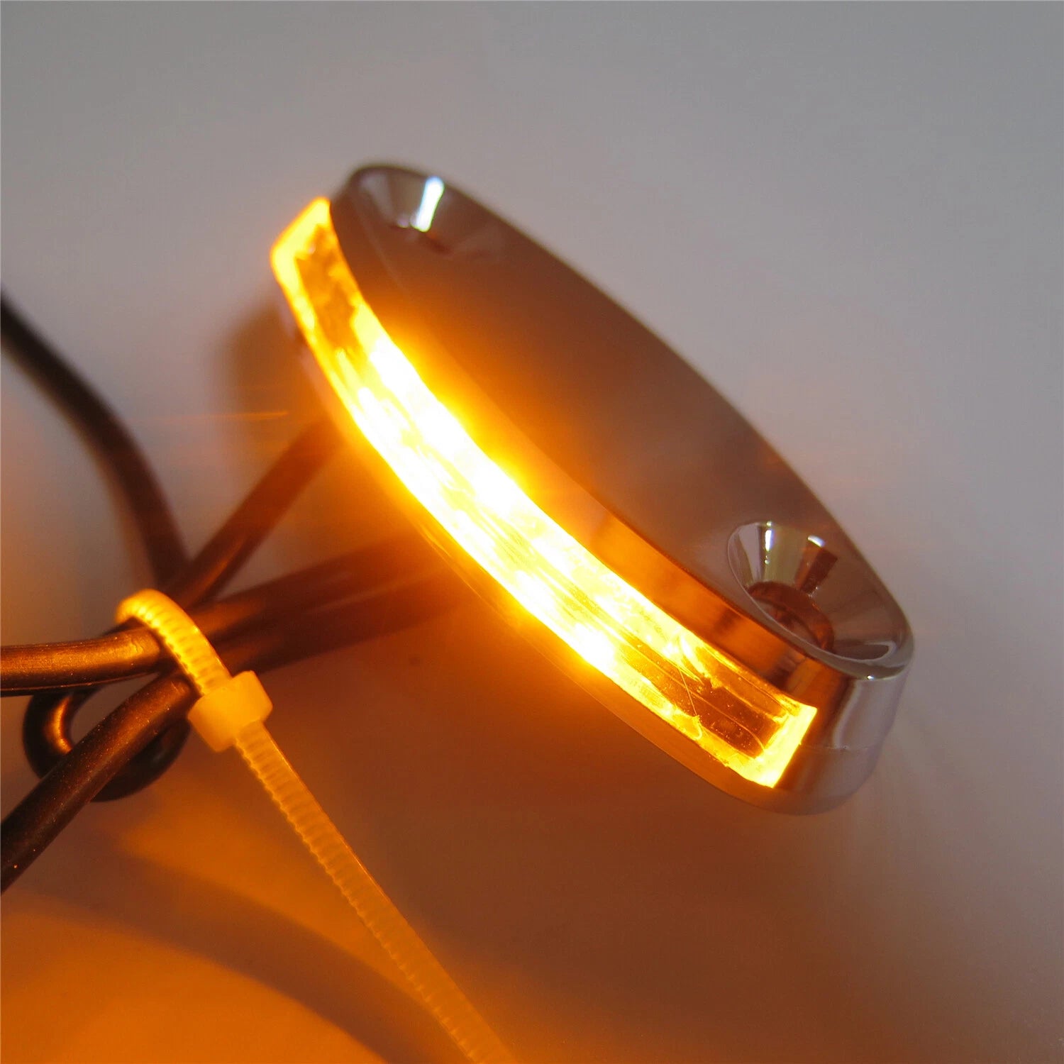 Chrome Mirror Block Off Base Plate LED for Honda CBR 600 F4 (1999–2000), CBR600RR (2003–2011)