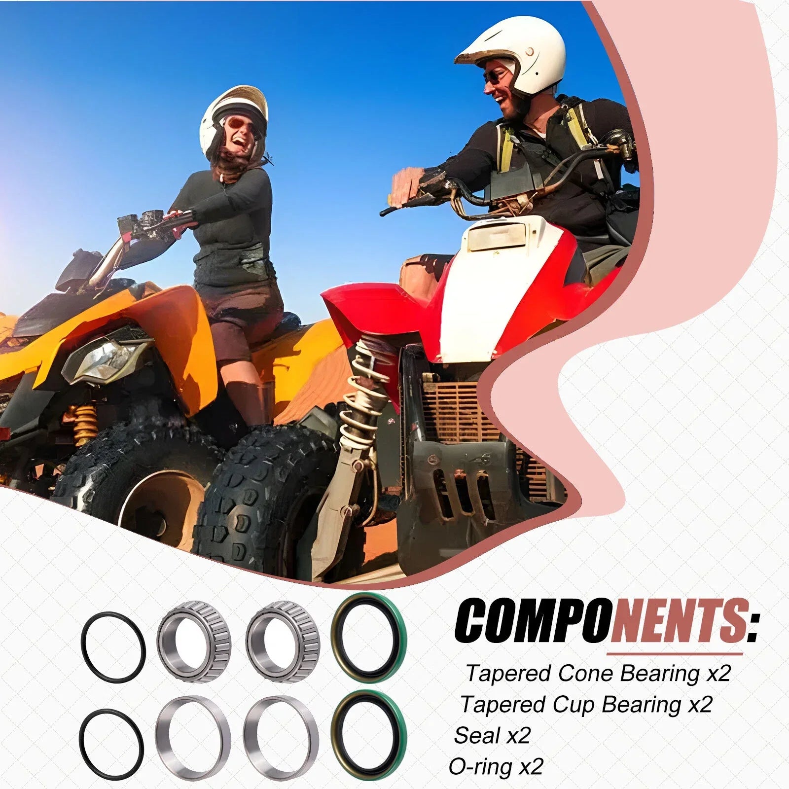 Rear Hub Seal Repair Kit for Polaris Trail Blazer