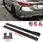 Gloss Black Side Skirt Rocker Panel for Toyota Corolla Camry (2001–2021)