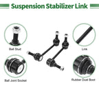 4pcs Front Suspension Kit Outer Tie Rod Ends & Sway Bar Links for Dodge Durango