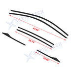 Carbon Fiber Look Vinyl Chrome Delete Blackout Window Cover for Civic (2016-2021)