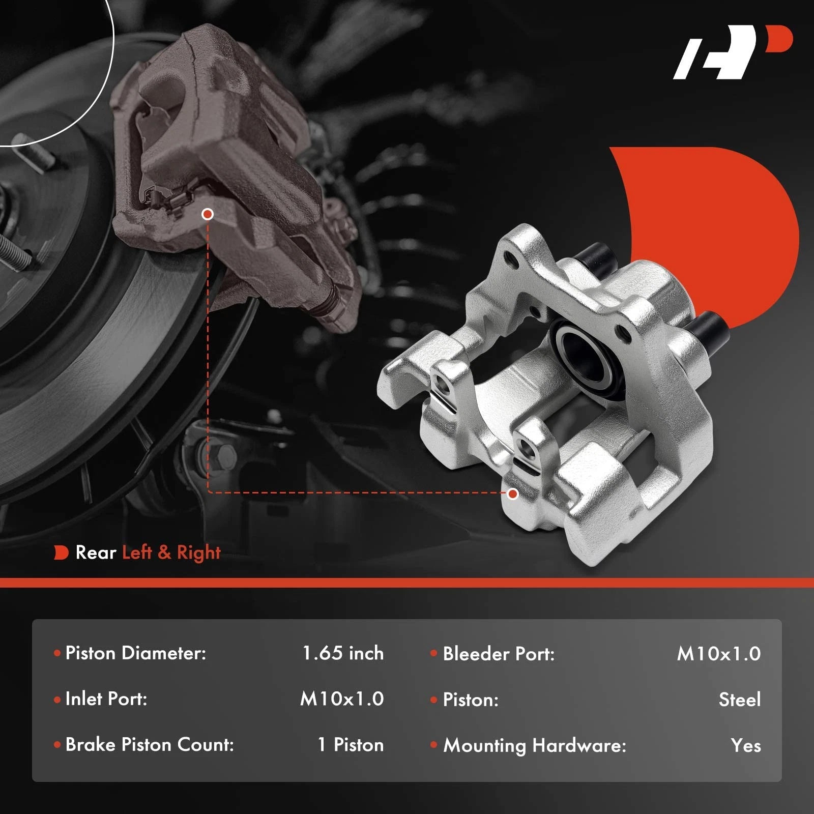 2Pcs Brake Caliper with Bracket for BMW F30 328i 440i (2012–2019)