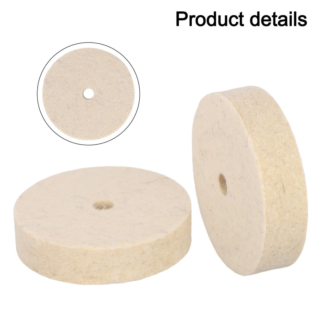 2X Wool Felt Buffing Wheel Polisher Pad for Stainless Steel (Universal)