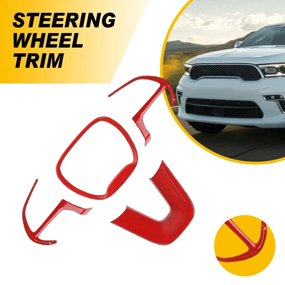Red Steering Wheel Cover for Dodge Challenger Durango (2015–2023) EPY