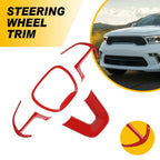 Red Steering Wheel Cover for Dodge Challenger Durango (2015–2023) EPY
