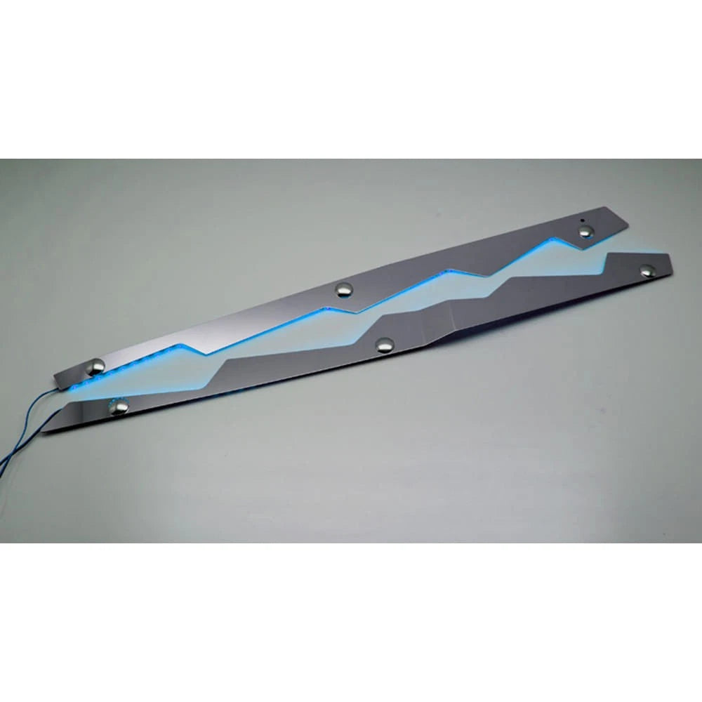 Polished Stainless Steel Fender Caps with Blue LED for 2014-2019 Corvette