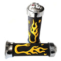 7/8" Yellow Flame Hand Grips for Kawasaki Z1000 Z750 ER6n ER6f ZRX (2003–2023)