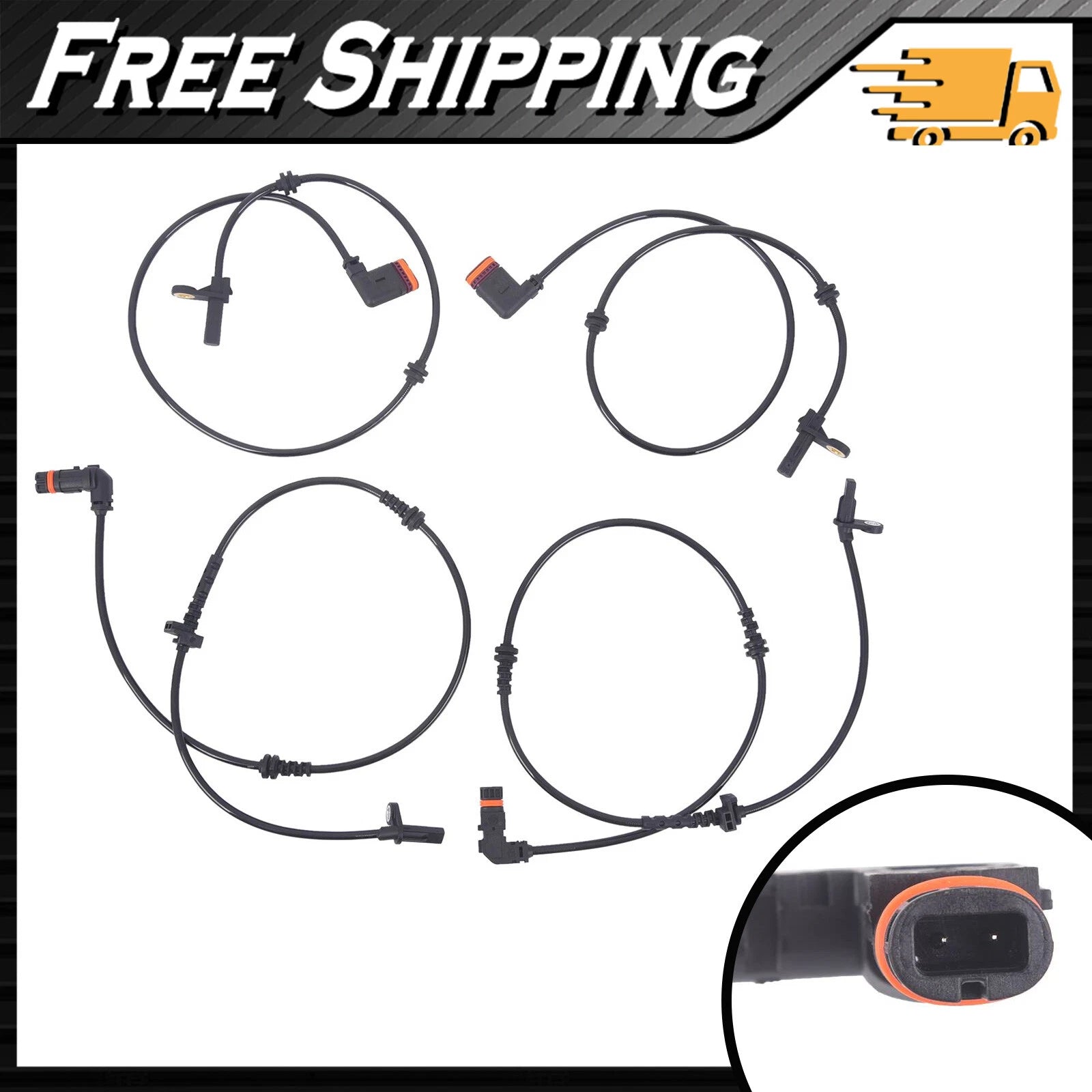 Set of 4 ABS Wheel Speed Sensors for Mercedes CL600 S65 AMG (2007–2010)