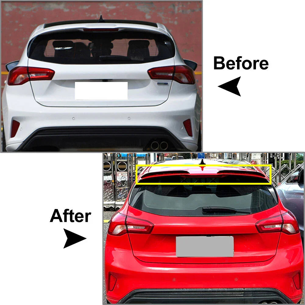 Rear Roof Trunk Spoiler Tail Wing Lip for Ford Focus (2019-2023)