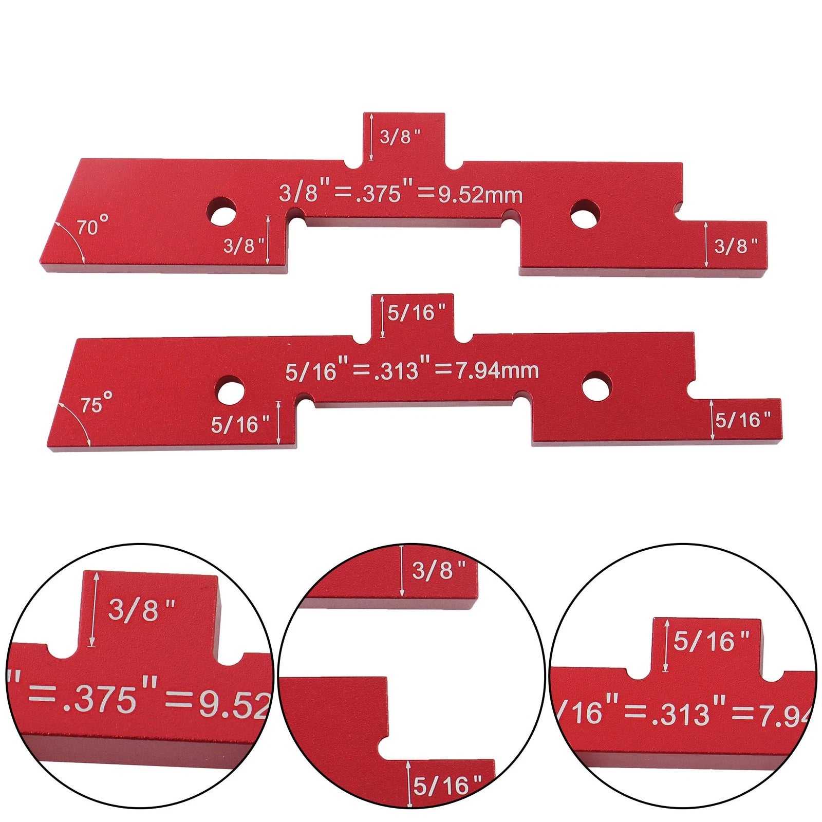 Set of 14 Precision Aluminum Router Table Setup Blocks