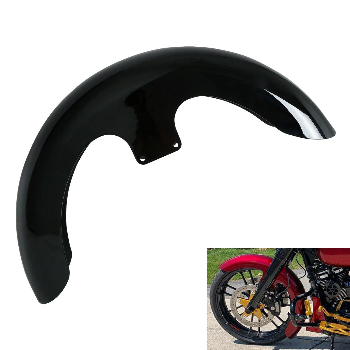 23" Front Fender & Wheel Rim Dual Disc Hub for Harley Electra Glide (2008–2023)