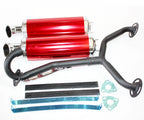 Twin Exhaust Pipe Set for 200cc 250cc Dinosaur Style Quad Dirt Bike ATV