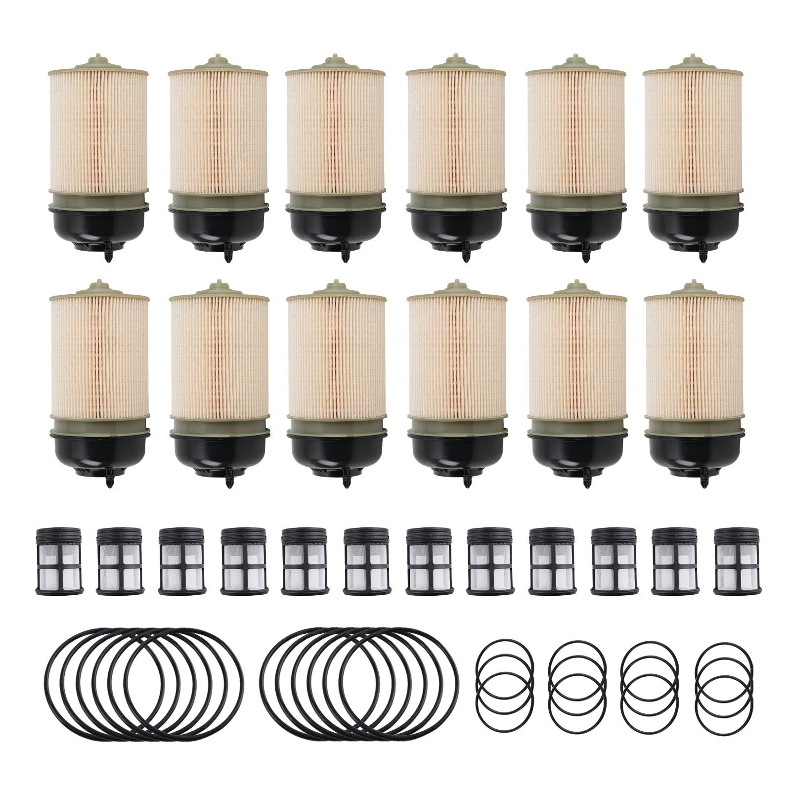 Set of 12 Fuel Filters for Detroit Diesel DD13 DD15