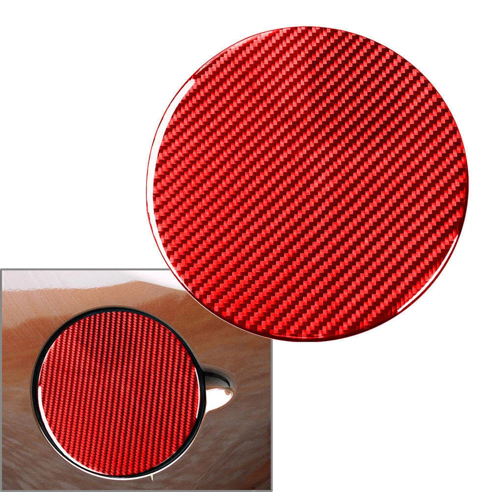 Red Carbon Fiber Fuel Tank Panel Cover Trim for Toyota Tundra (2014–2021)