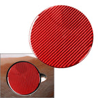 Red Carbon Fiber Fuel Tank Panel Cover Trim for Toyota Tundra (2014–2021)