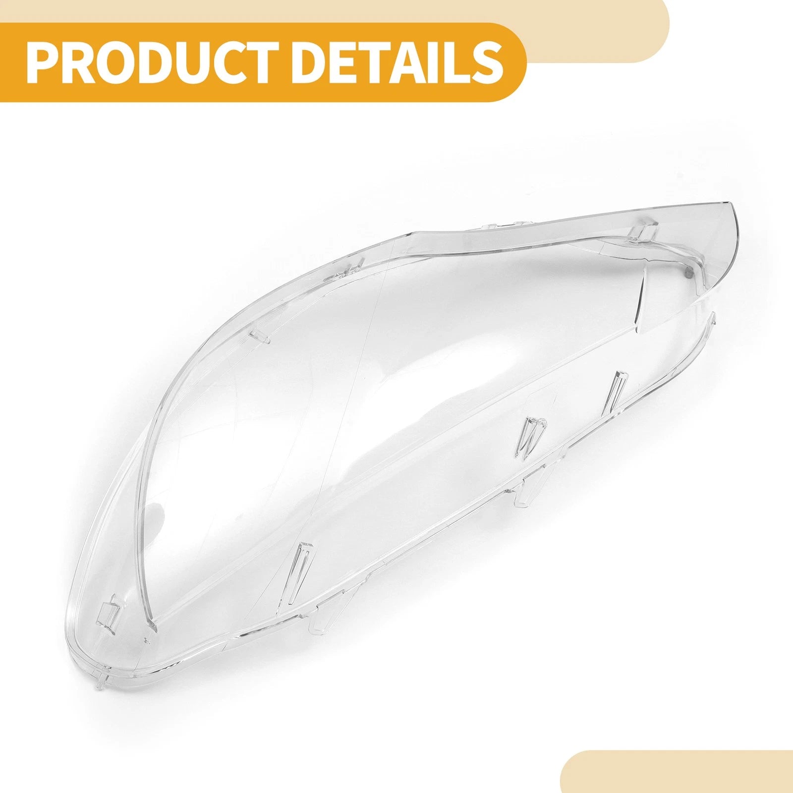 1 Pc Headlight Lens Cover for BMW X6 (2008–2014) No. 63117271371 Clear
