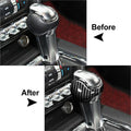 2X Carbon Fiber Interior Gear Shift Knob Trim Cover for Ford Mustang (2015–2019)