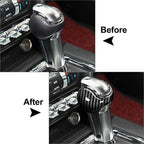 2X Carbon Fiber Interior Gear Shift Knob Trim Cover for Ford Mustang (2015–2019)