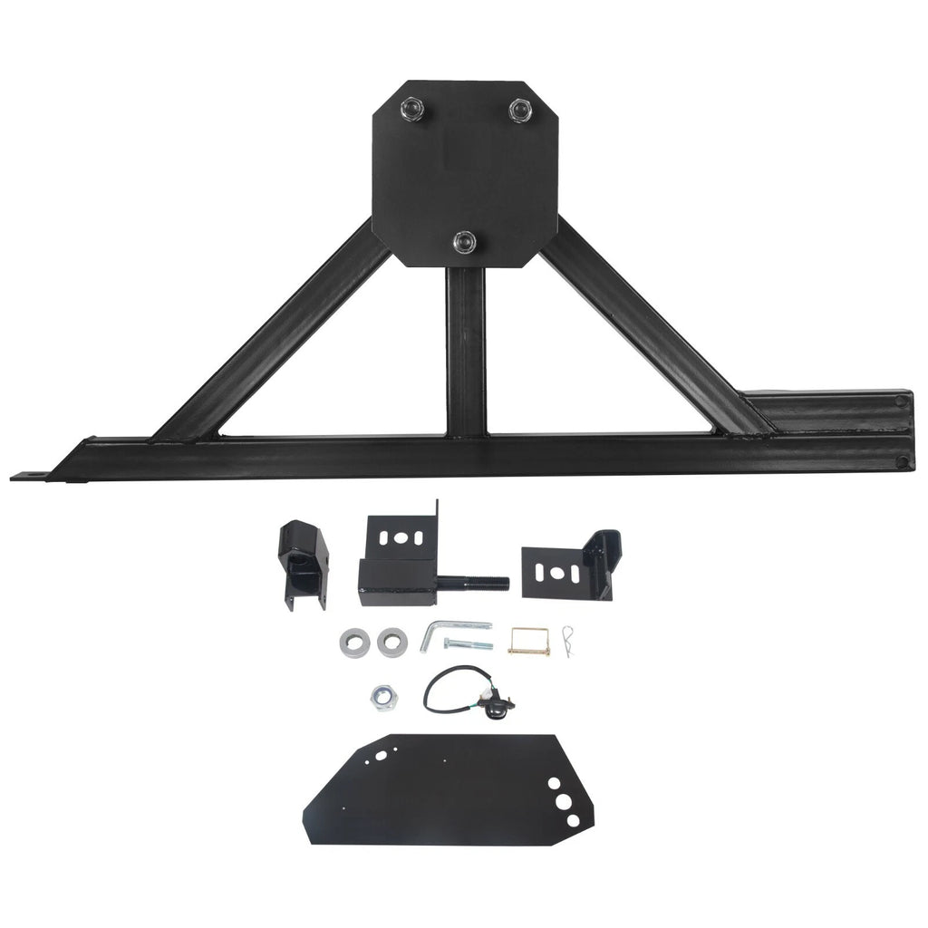 Rear Spare Tire Carrier for Hummer H2 (2003–2009) Steel Rack w/ Drop-down