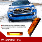 2X Amber LED Front Grille DRL Running Lights for Toyota Tacoma (2012–2023)