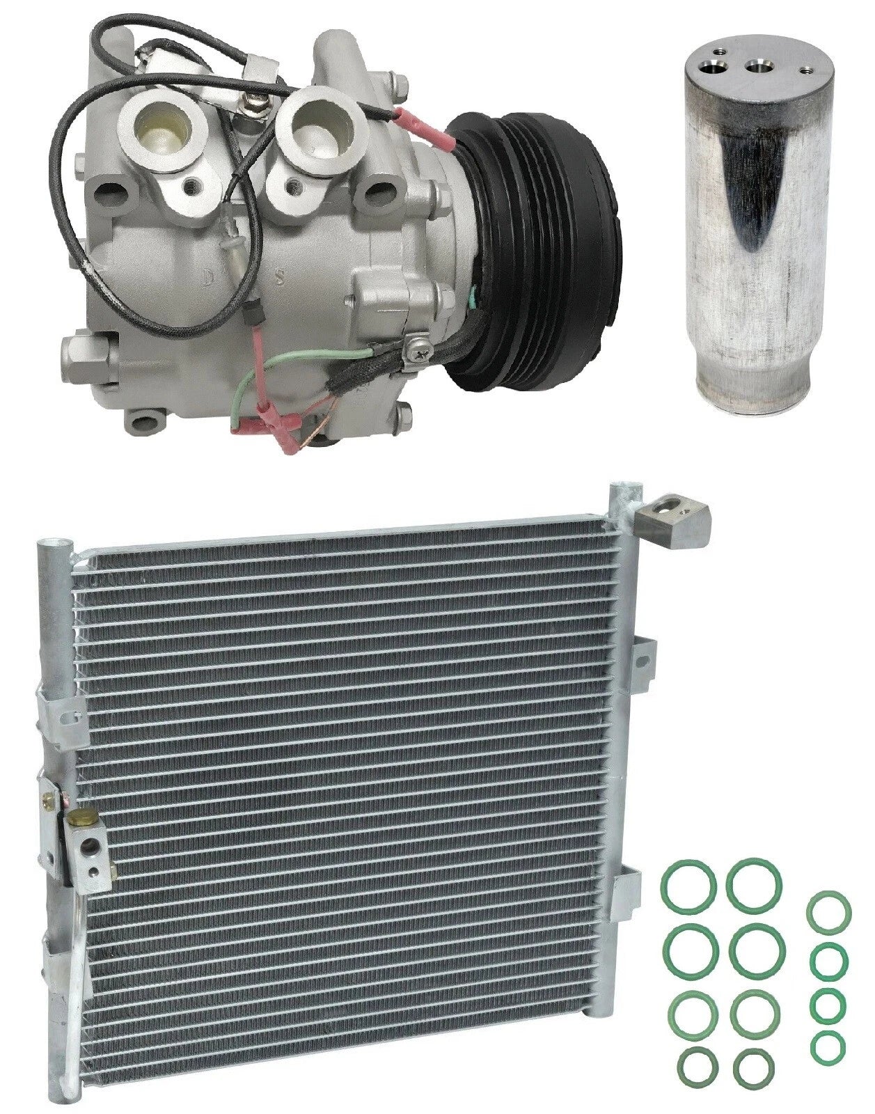AC Compressor Kit with Condenser for Honda Civic del Sol 1.6L (1995–1997)