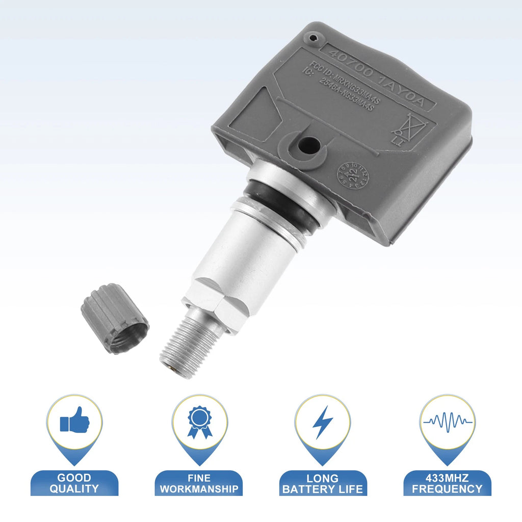 Tire Pressure Monitoring System Sensor 40700-1AY0A for Nissan (433MHz)