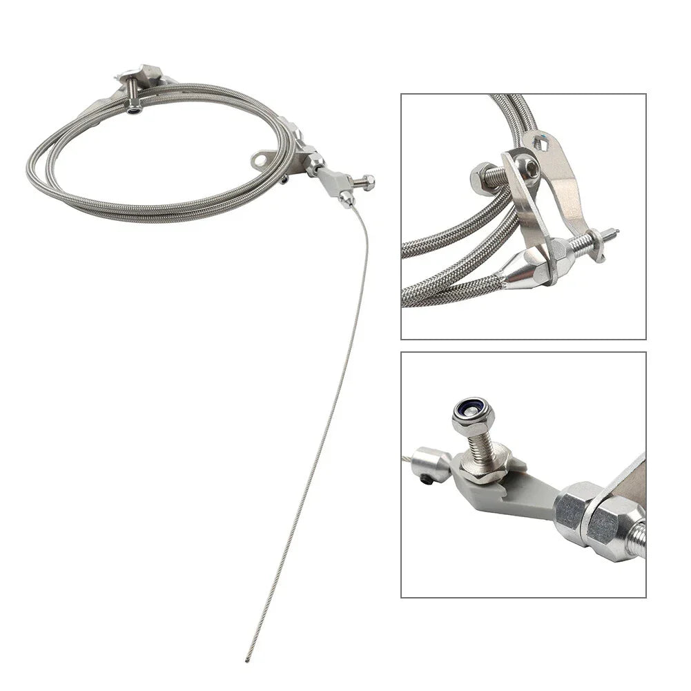 Stainless Steel Braided Kick Down Detent Cable for Ford C6 Transmission