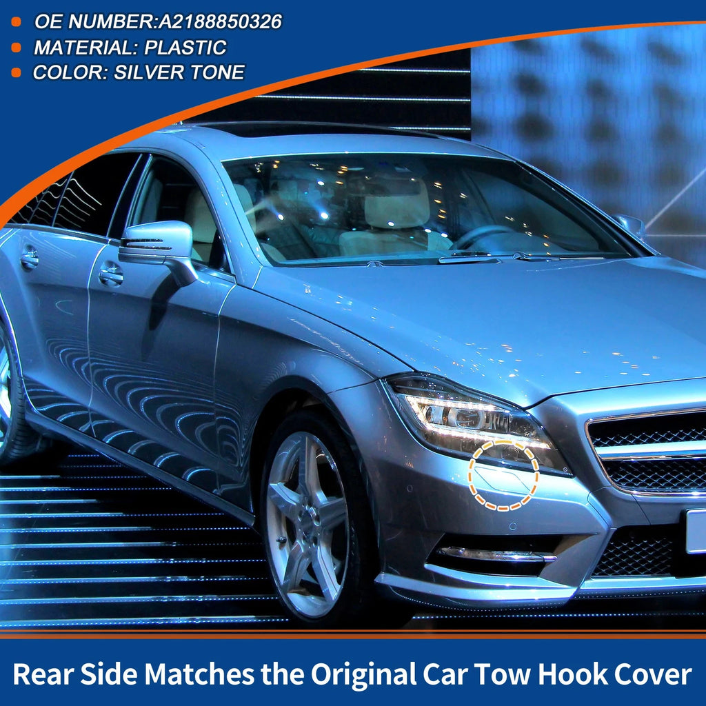 Tow Hook Cover for Mercedes-Benz CLS (2012–2018) No.A2188850326 Silver Tone