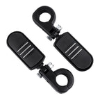 1-1/4" Matte Black Engine Guard Foot Pegs for Harley Touring Sportster