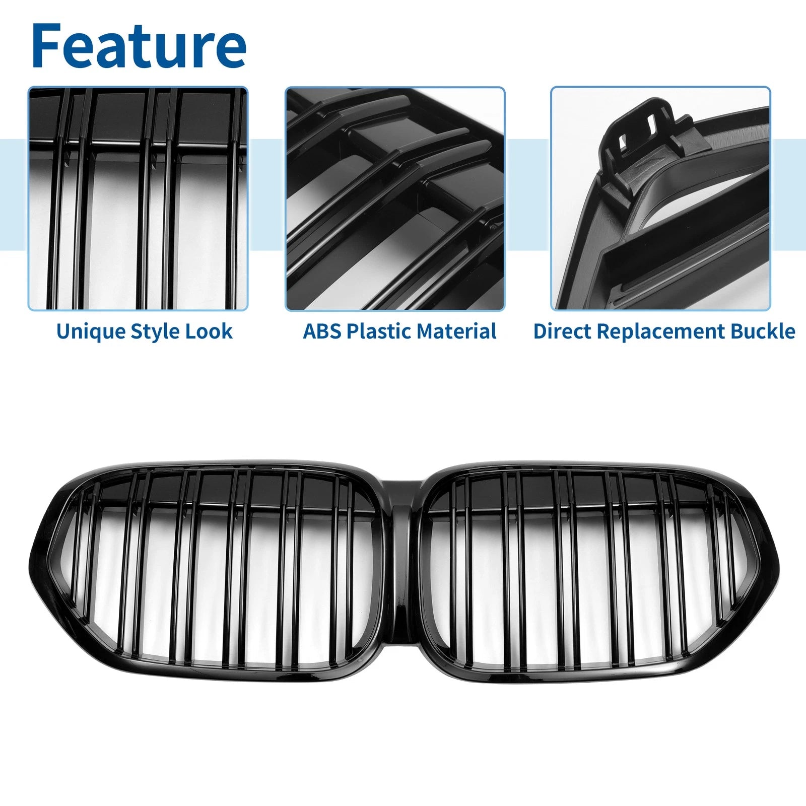 Front Upper Bumper Grille for BMW X1 F48 (2016–2023)