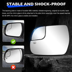 Left Driver Side Heated Convex Mirror Glass for Toyota Sienna (2014-2020)