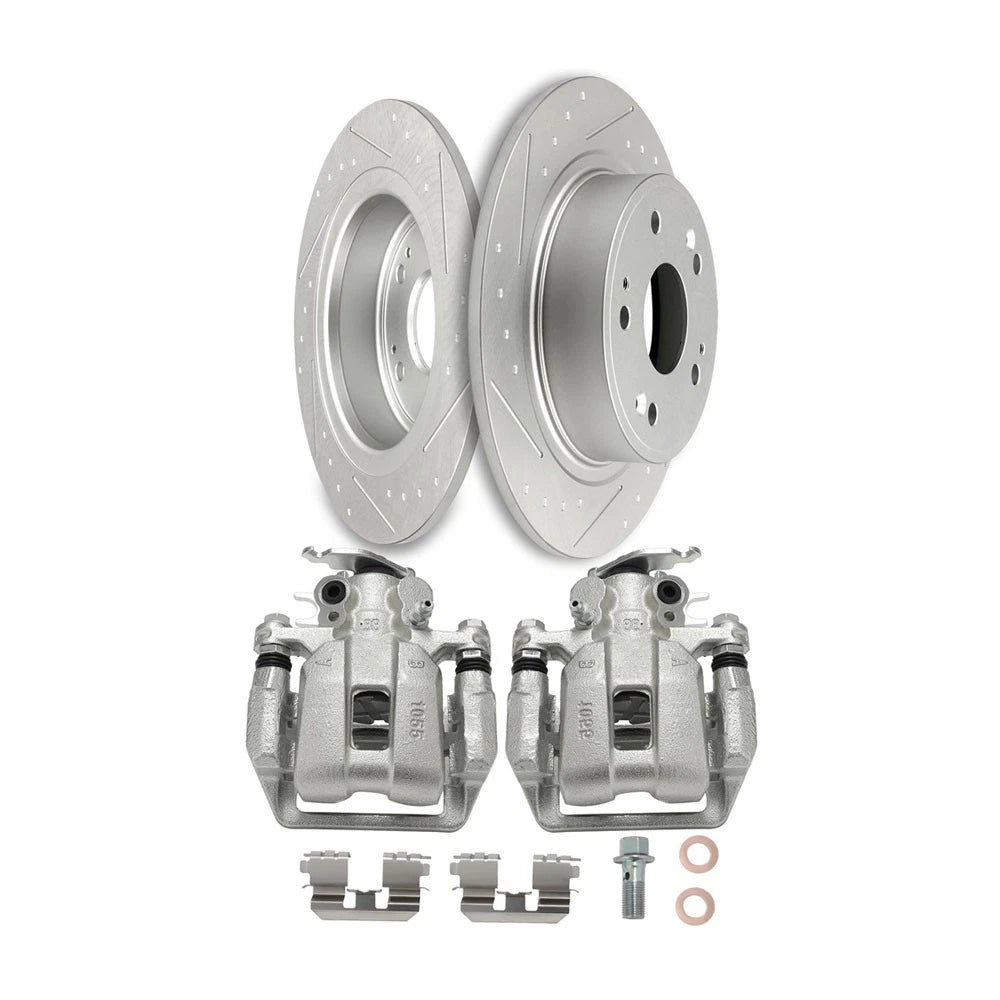 Rear Brake Calipers and Slotted Rotors for Honda Accord (2008–2012)