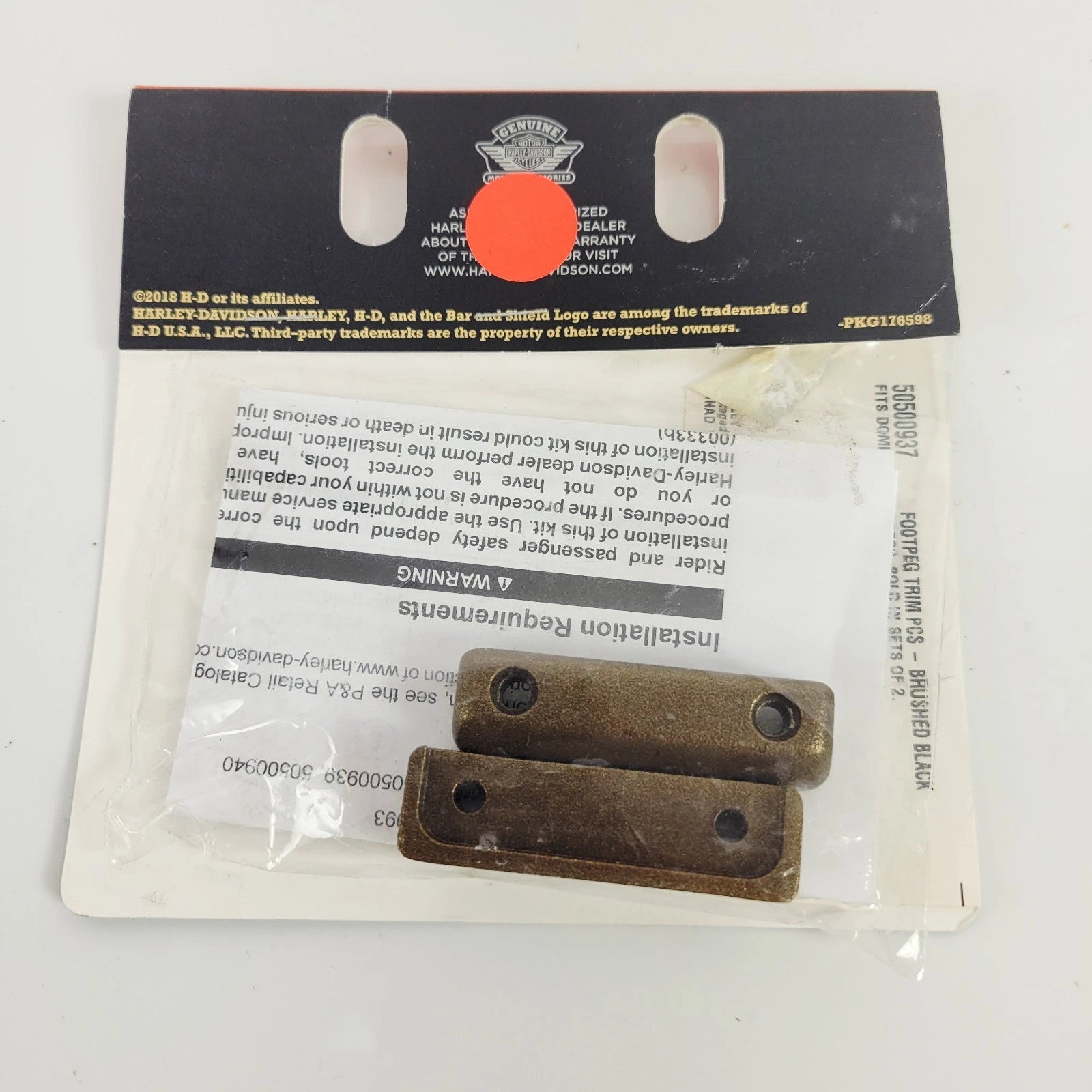 Footpeg Trim Pieces for Harley-Davidson Dominion (OEM 50500938)