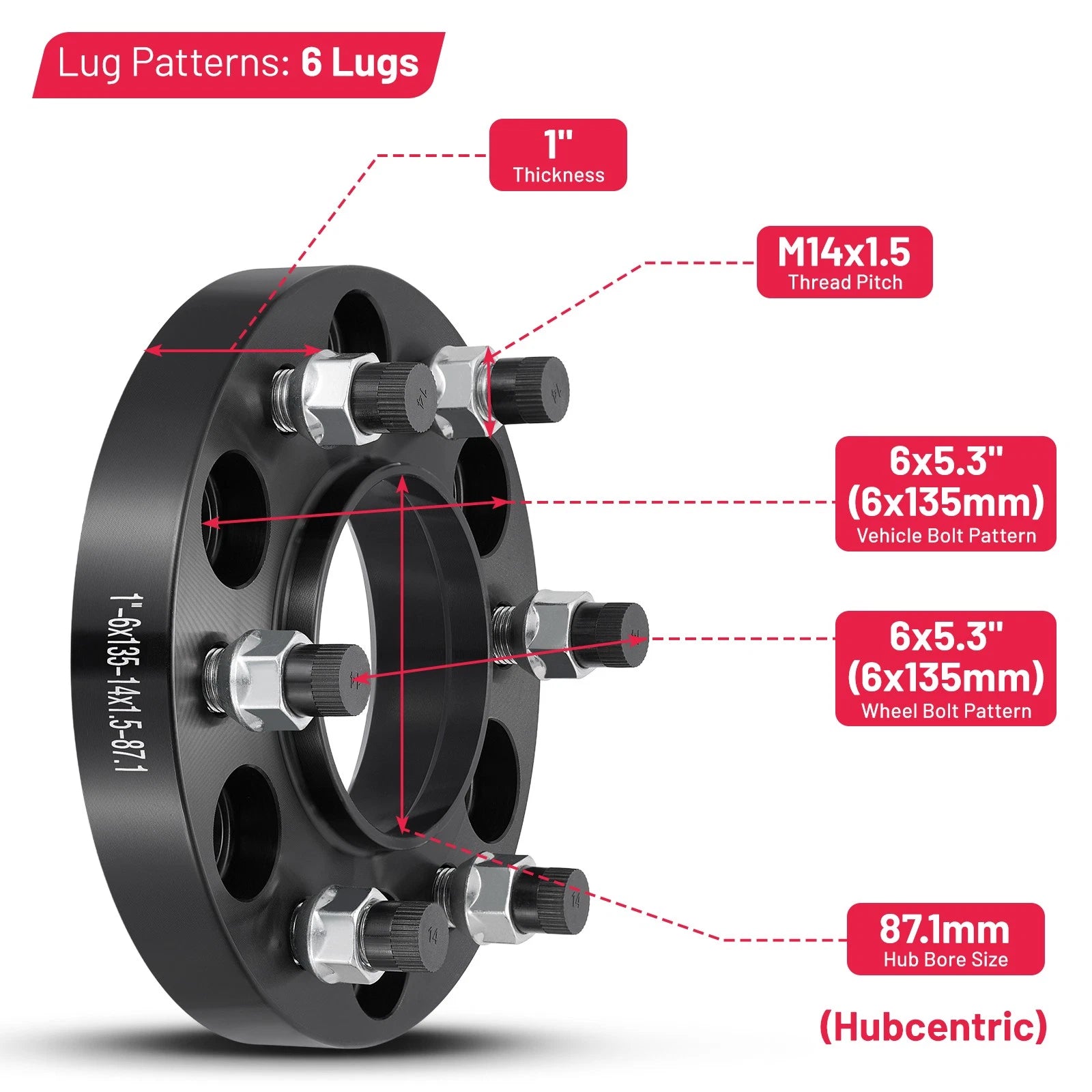 Set of 4 HubCentric Wheel Spacers for F150 Expedition Navigator (2000-2023)
