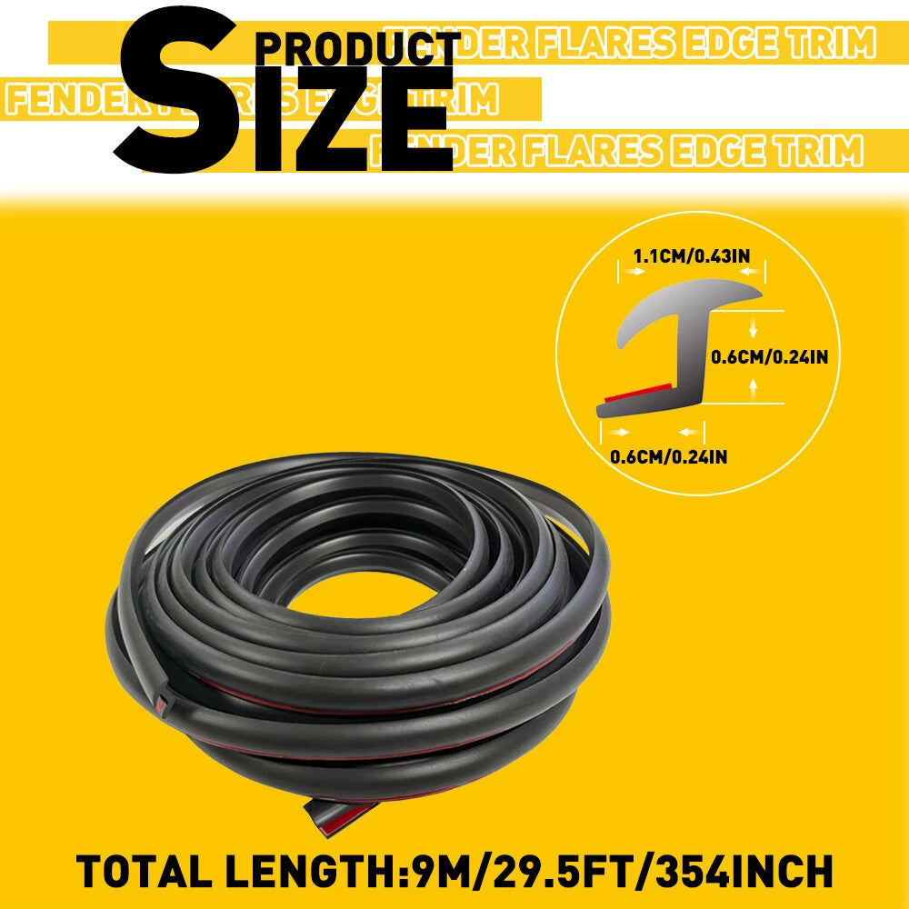Rubber Edge Strip Seal for Universal Car Truck (9M)