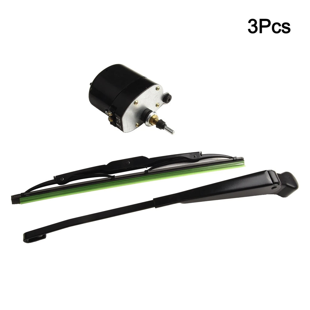 Complete 12V Windscreen Wiper System with Arms & Blade for Fishing Boats