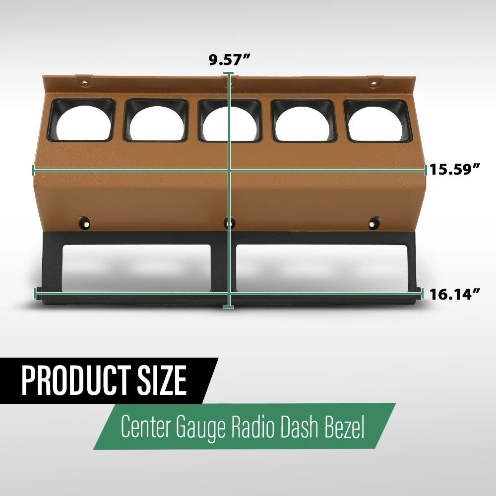 Center Gauge Radio Dash Bezel Trim for Jeep Wrangler YJ (1987–1995)