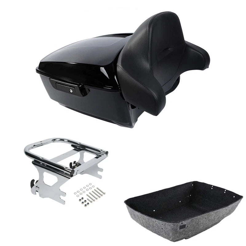 Trunk Backrest Pad Mount Rack for Harley Electra Road Glide (1997–2008)