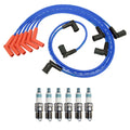 Set of 8mm NGK Wire Set & 6 Denso Iridium Spark Plugs for Mazda B3000 (1994–2006)