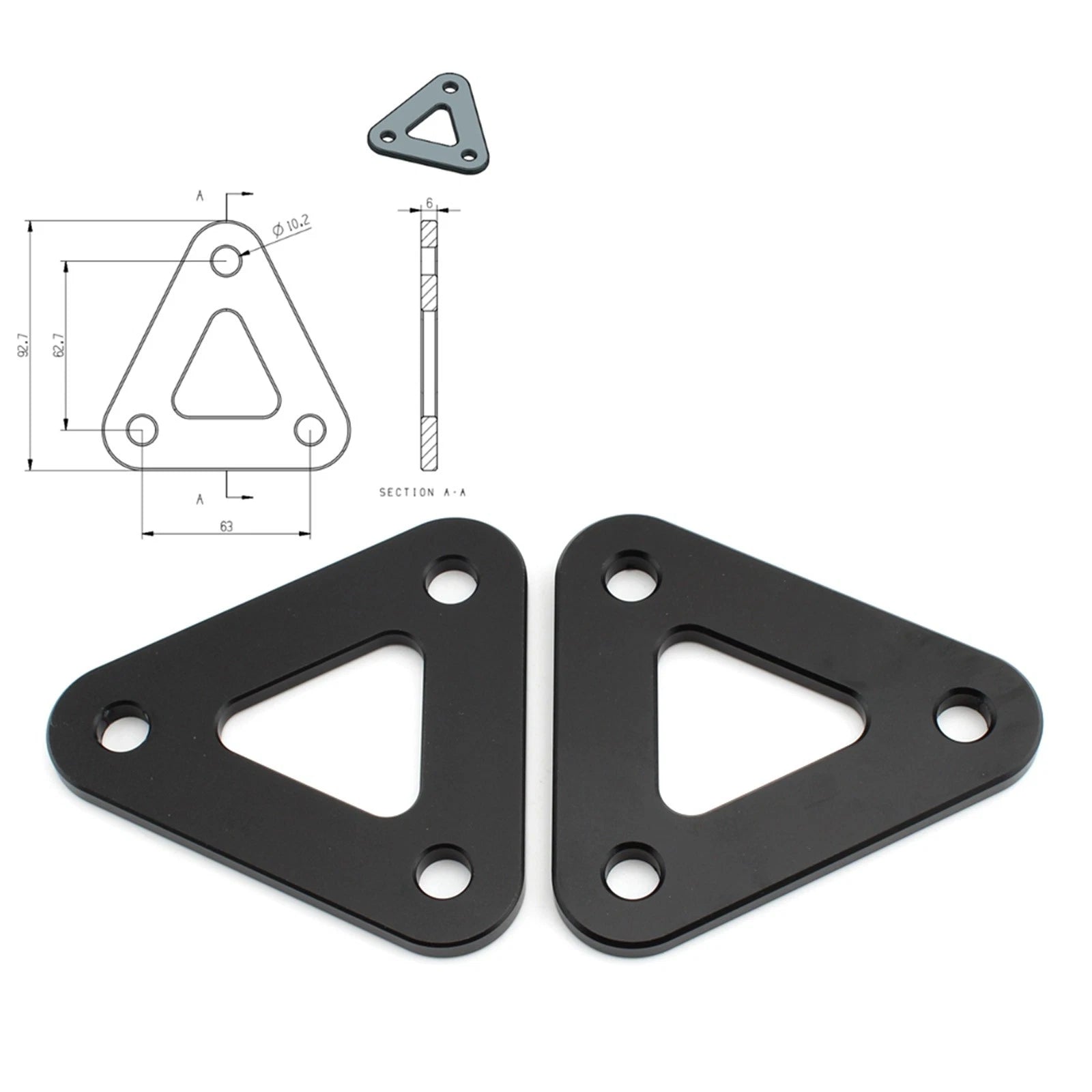CNC Aluminum Lowering Link Kit for Honda VFR800 (2002–2021), Pegaso 600 650 (2005–2009)