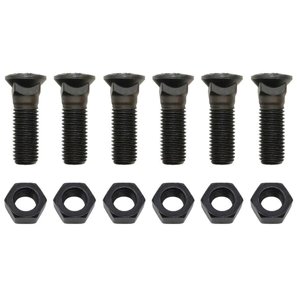 6 Plow Bolt & Nut for Blades/Cutting Edge 3/4-10X2 1/2 Grade 8 Dome Head