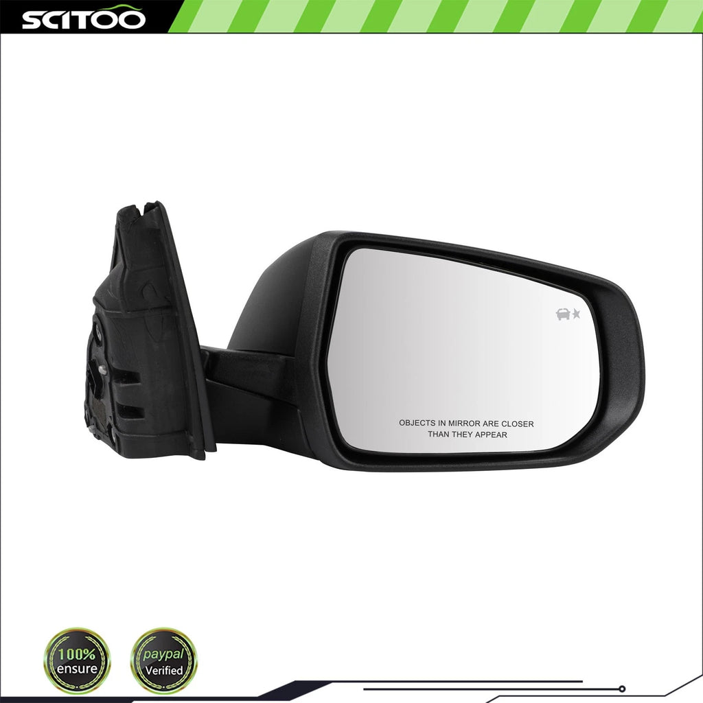 Right Rear Door Mirror for Chevrolet Malibu (2016–2021) Heated, Object Warning, 12 Pins